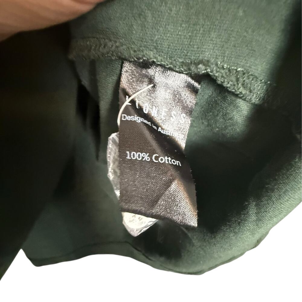 Lioness Bottega Green Layered Mix Media Crewneck Tee Striped Long Sleeve Shirt S - Picture 7 of 10